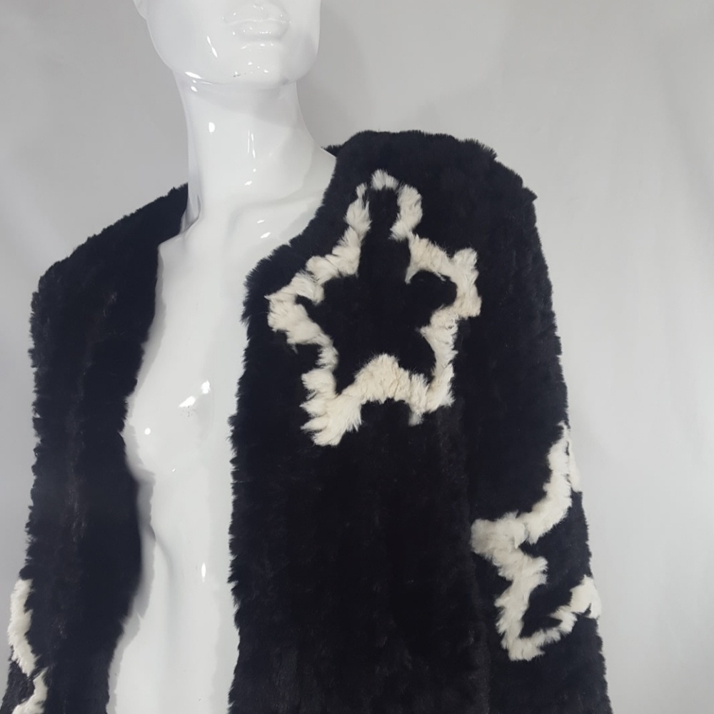 Belle Vere fluffy faux fur jacket M